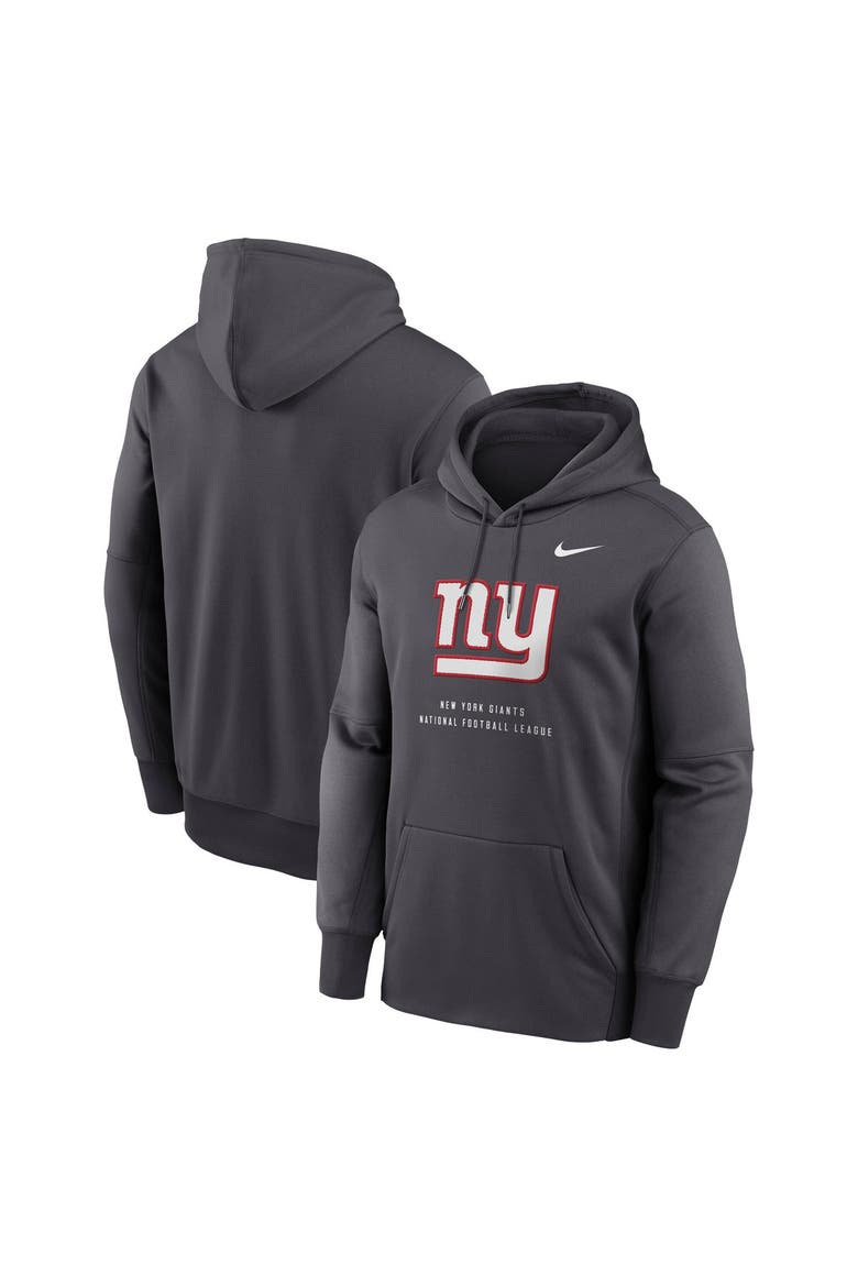 Men's Nike Charcoal New York Giants Toss Sweep Therma-FIT Hoodie, Main, color, Charcoal