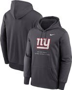 Nike Men's Nike Charcoal New York Giants Toss Sweep Therma-FIT Hoodie
