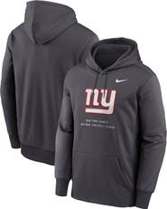 Nike Men's Nike Charcoal New York Giants Toss Sweep Therma-FIT Hoodie