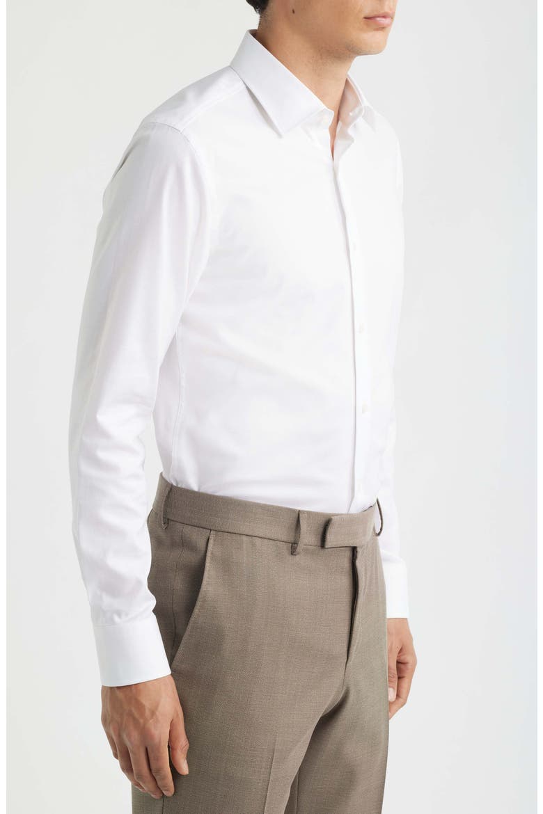 Hank Slim Fit Stretch Cotton Dress Shirt, Alternate, color, WHITE