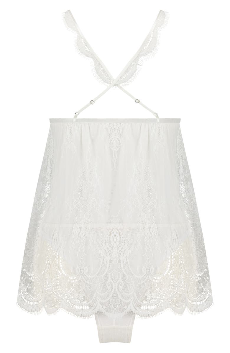 Hunkemöller Bridal Lace Babydoll Chemise, Alternate, color, 
