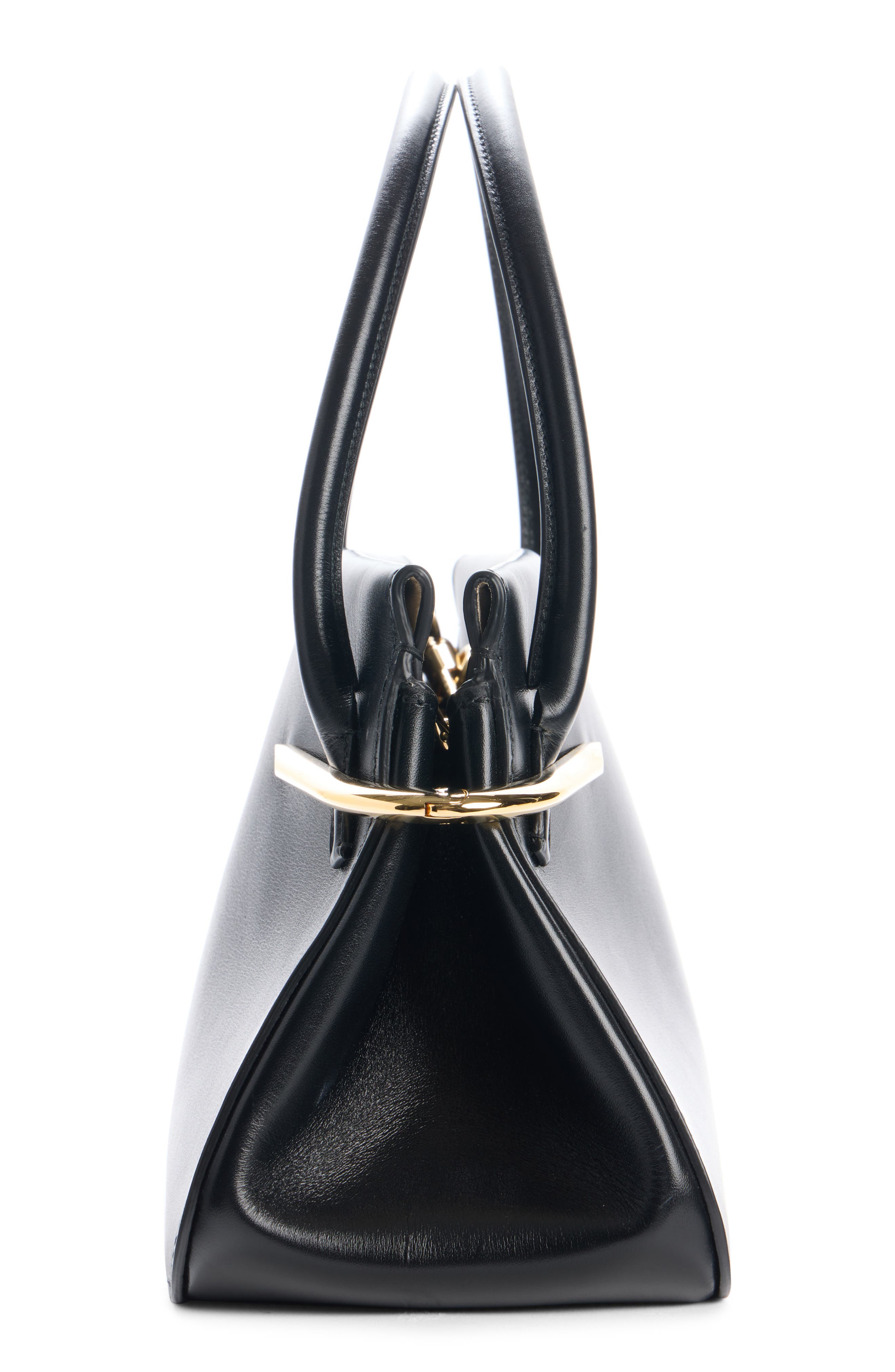 Givenchy Large Pinch Leather Top Handle Bag, Alternate, color, 001-Black