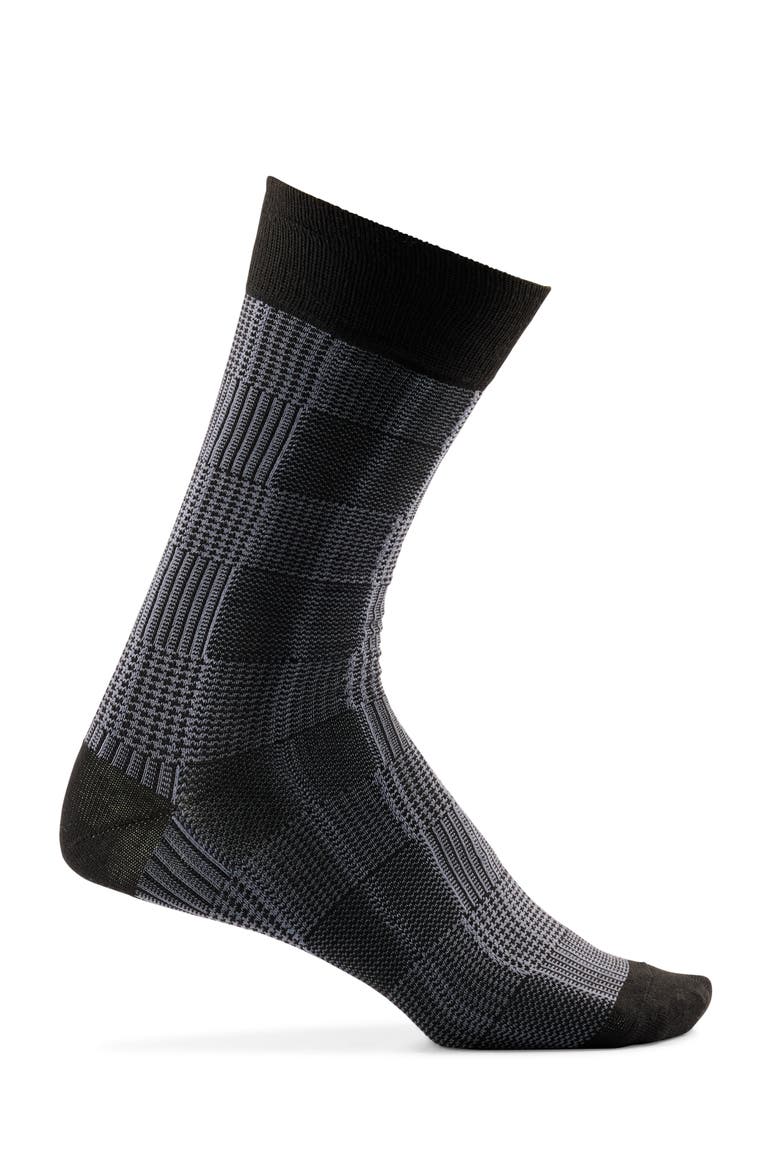 Big & Tall 3-Pk Classic Printed Dress Socks, Alternate, color, BLACK MULTI