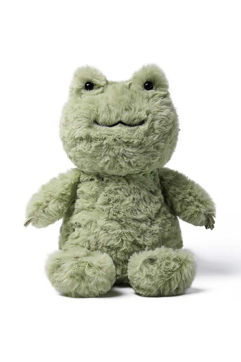 7 Inch Relaxing Frog Weighted Stuffed Animal, Main, color, Green