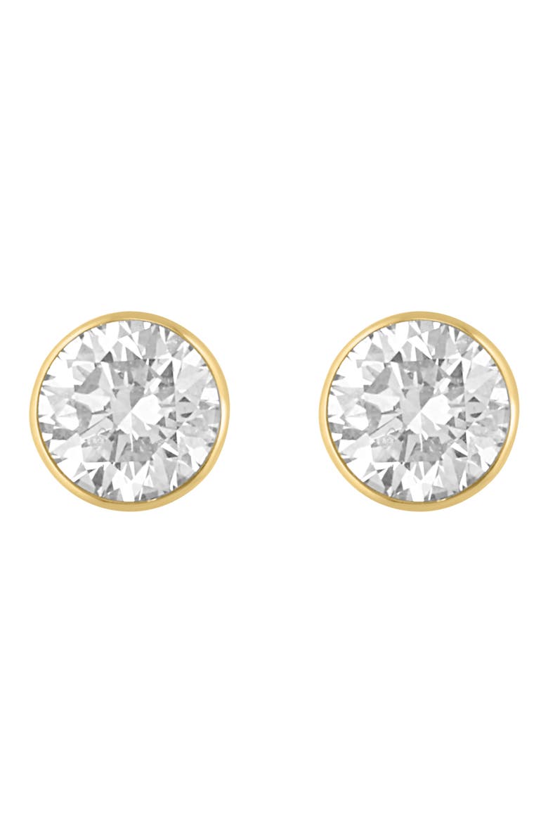 14K Gold Lab Grown Diamond Stud Earrings, Alternate, color, GOLD
