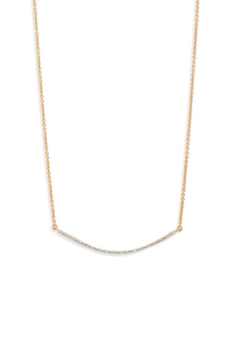 Riva Smile Diamond Bar Necklace