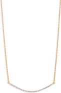 Monica Vinader Riva Smile Diamond Bar Necklace