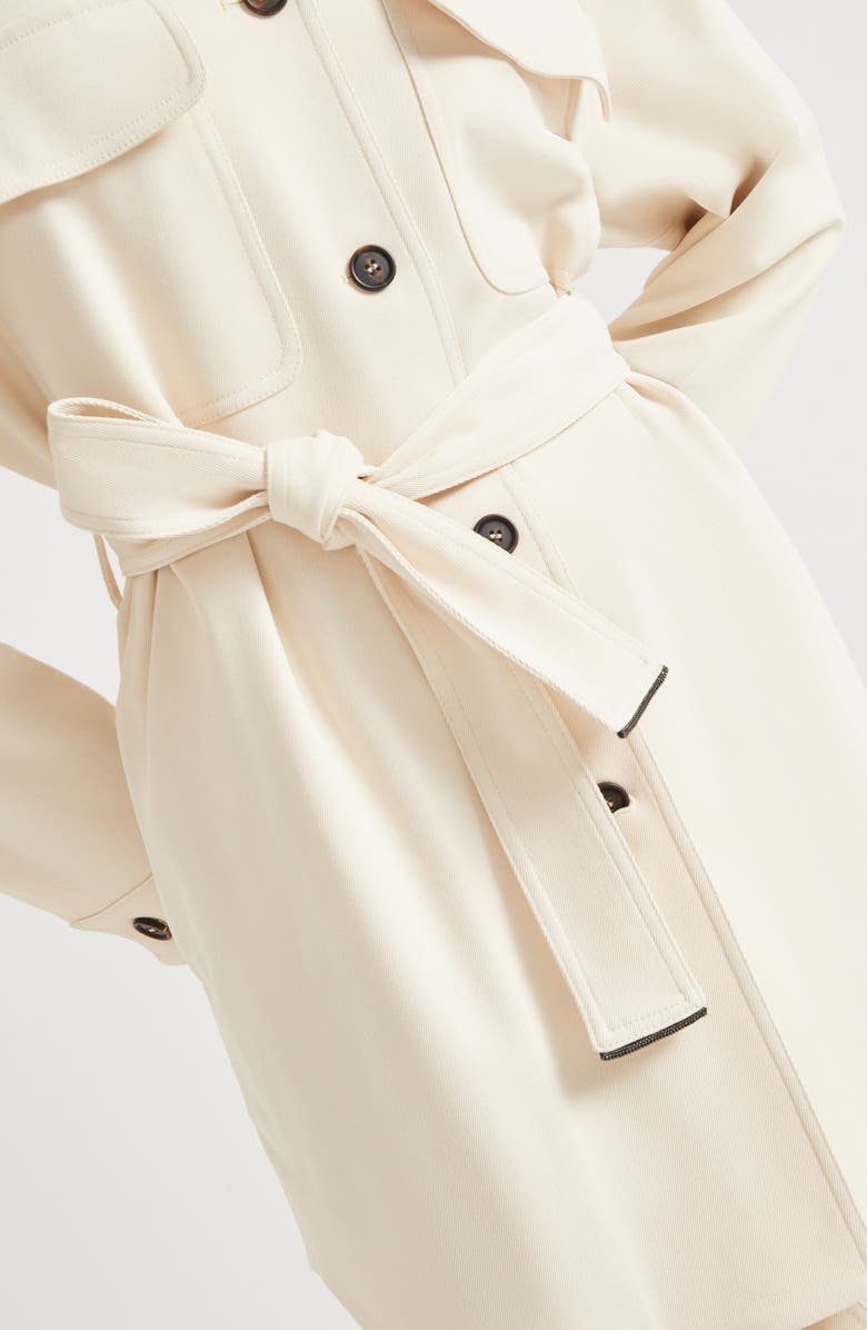 Brunello Cucinelli Twill blazer with monili, Alternate, color, Panama