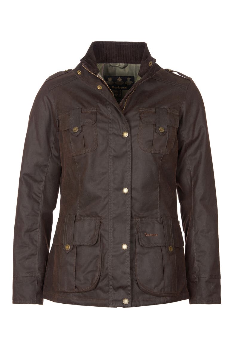 Winter Defense Waxed Utility Rain Coat, Alternate, color, RUSTIC/ GREEN PINK CHECK