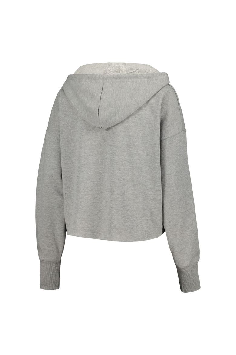 Women's ZooZatz Gray Wisconsin Badgers Swirl Cropped Pullover Hoodie, Alternate, color, Gray