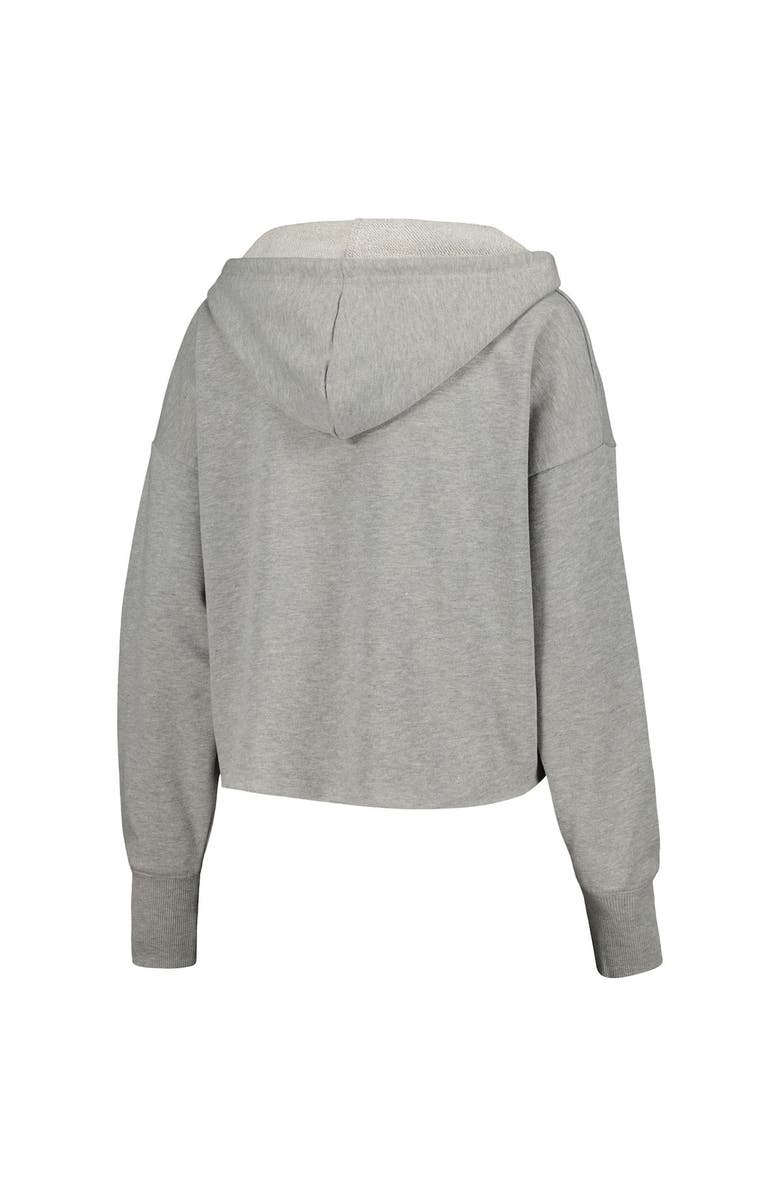 ZOOZATZ Women's ZooZatz Gray Wisconsin Badgers Swirl Cropped Pullover Hoodie, Alternate, color, Gray