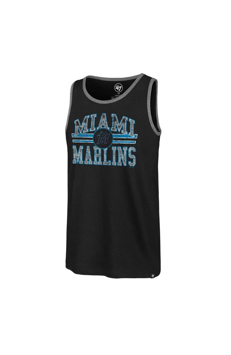 '47 Men's '47 Black Miami Marlins Winger Franklin Tank Top, Alternate, color, Black