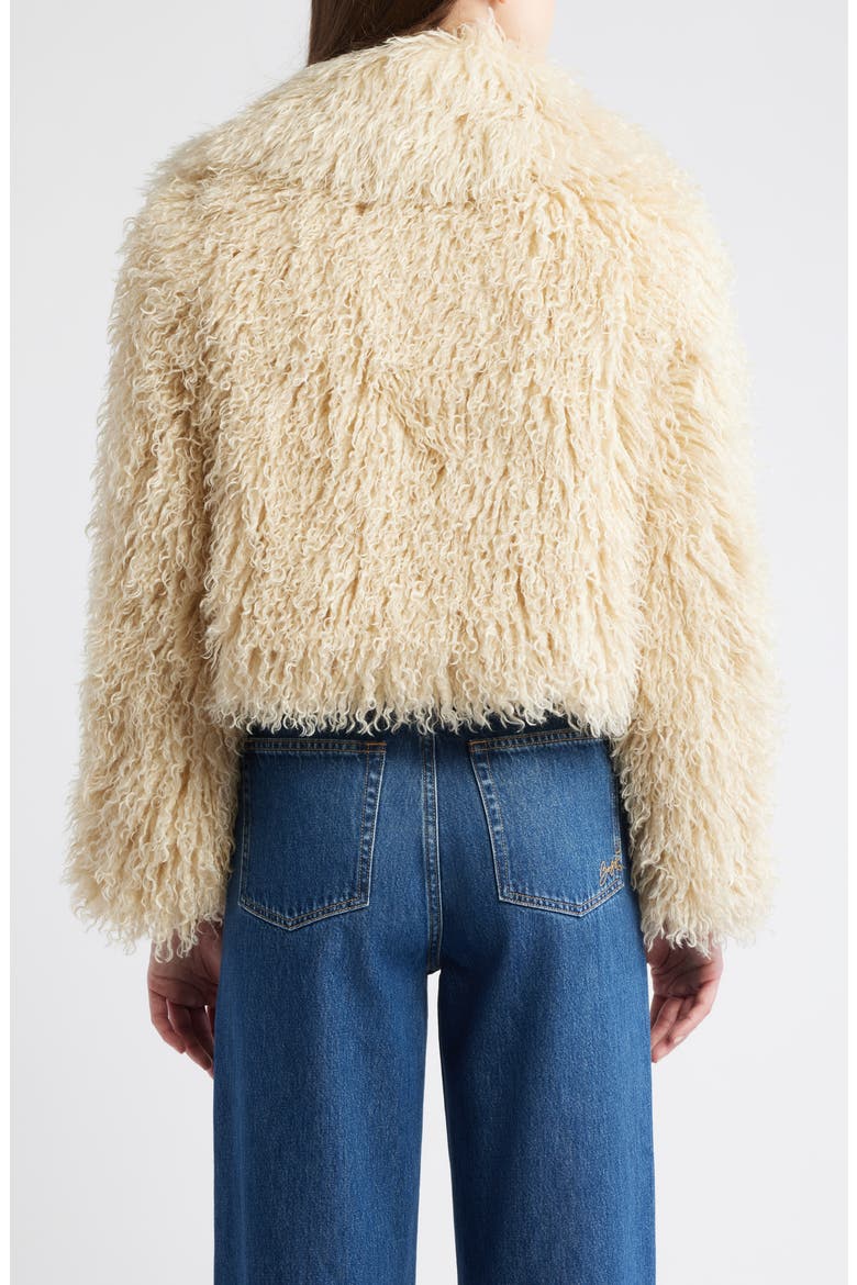 Cefura Faux Fur Jacket, Alternate, color, OPEN YELLOW
