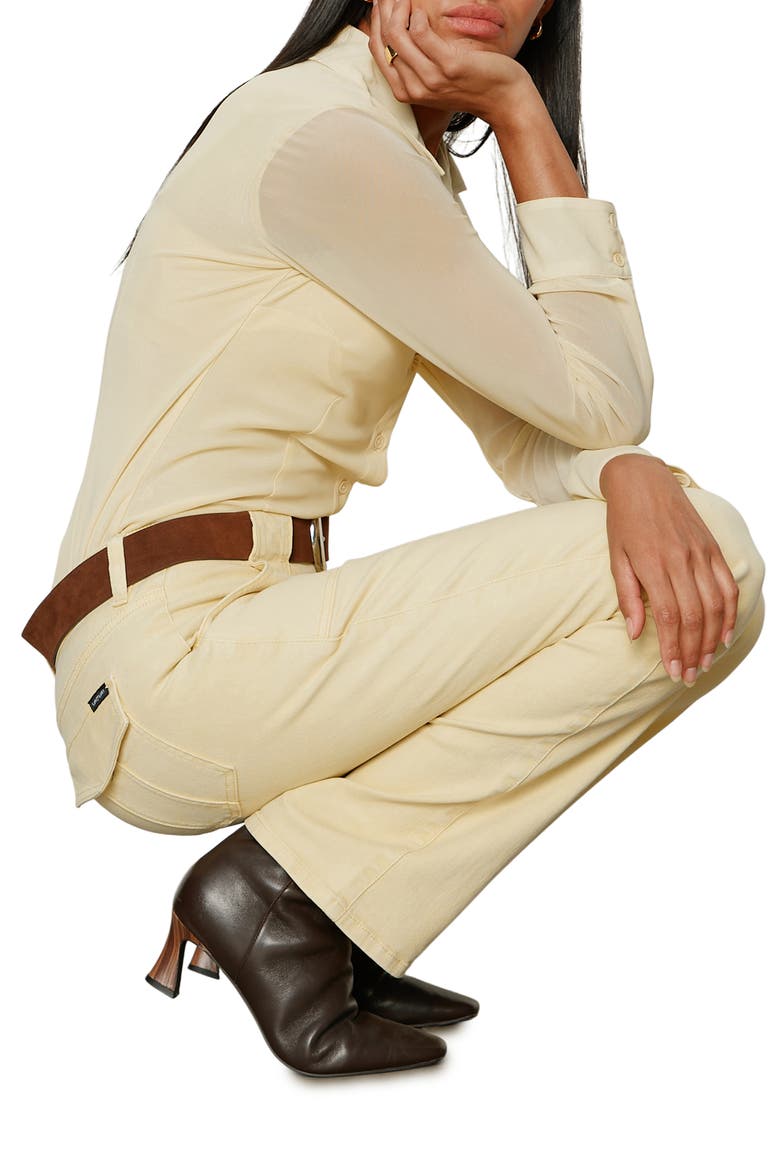 Hayden Utility Bootcut Jeans, Alternate, color, BUTTERCREAM WHITE