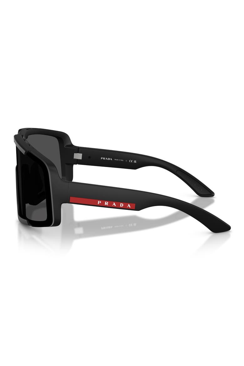144mm Shield Sunglasses, Alternate, color, MATTE BLACK / DARK GREY