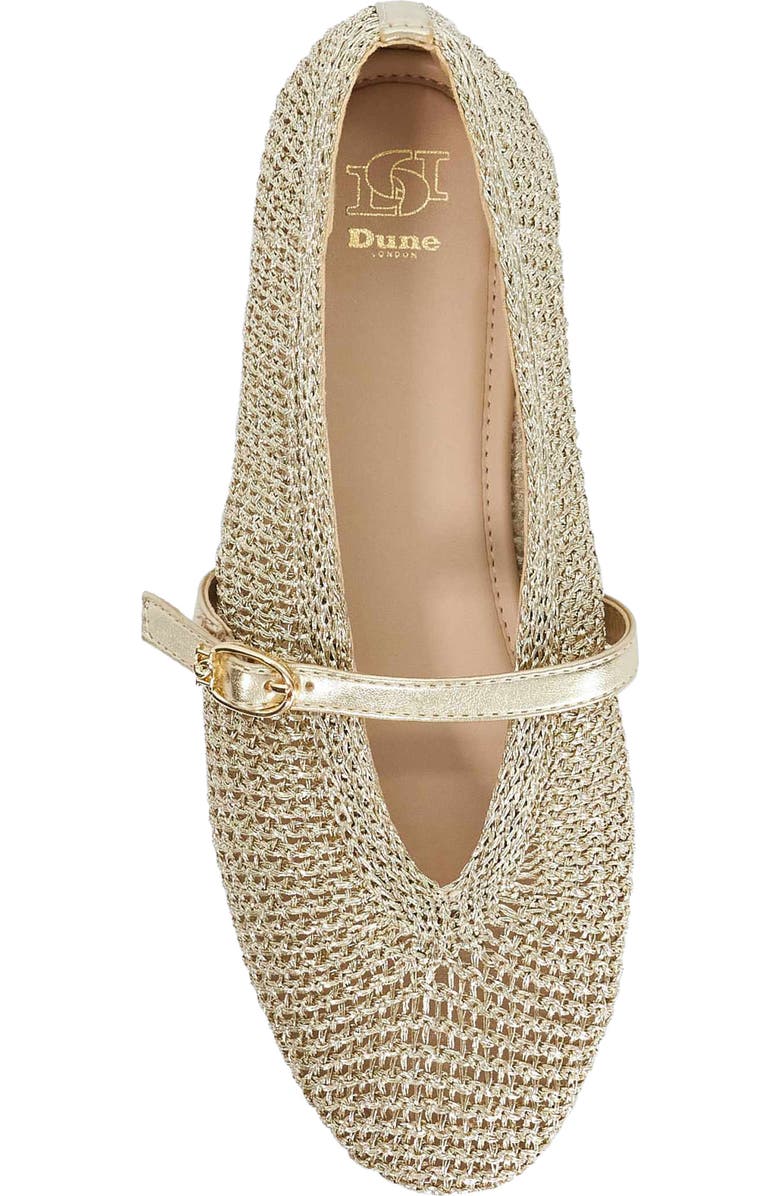 Dune London Halmada Mary Jane Flat, Alternate, color, Gold