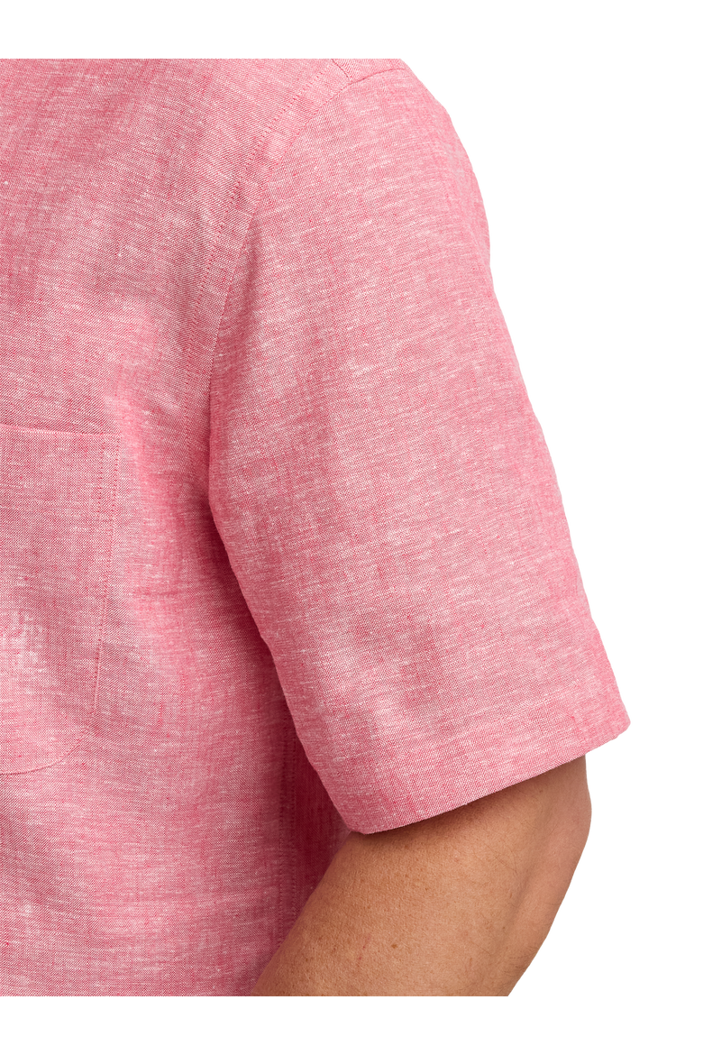 Linen Blend Solid Casual Shirt, Alternate, color, Light Red