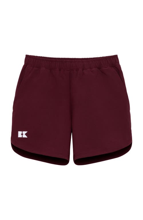 Courtside Kids Boys Super Short Lined In Burgundy