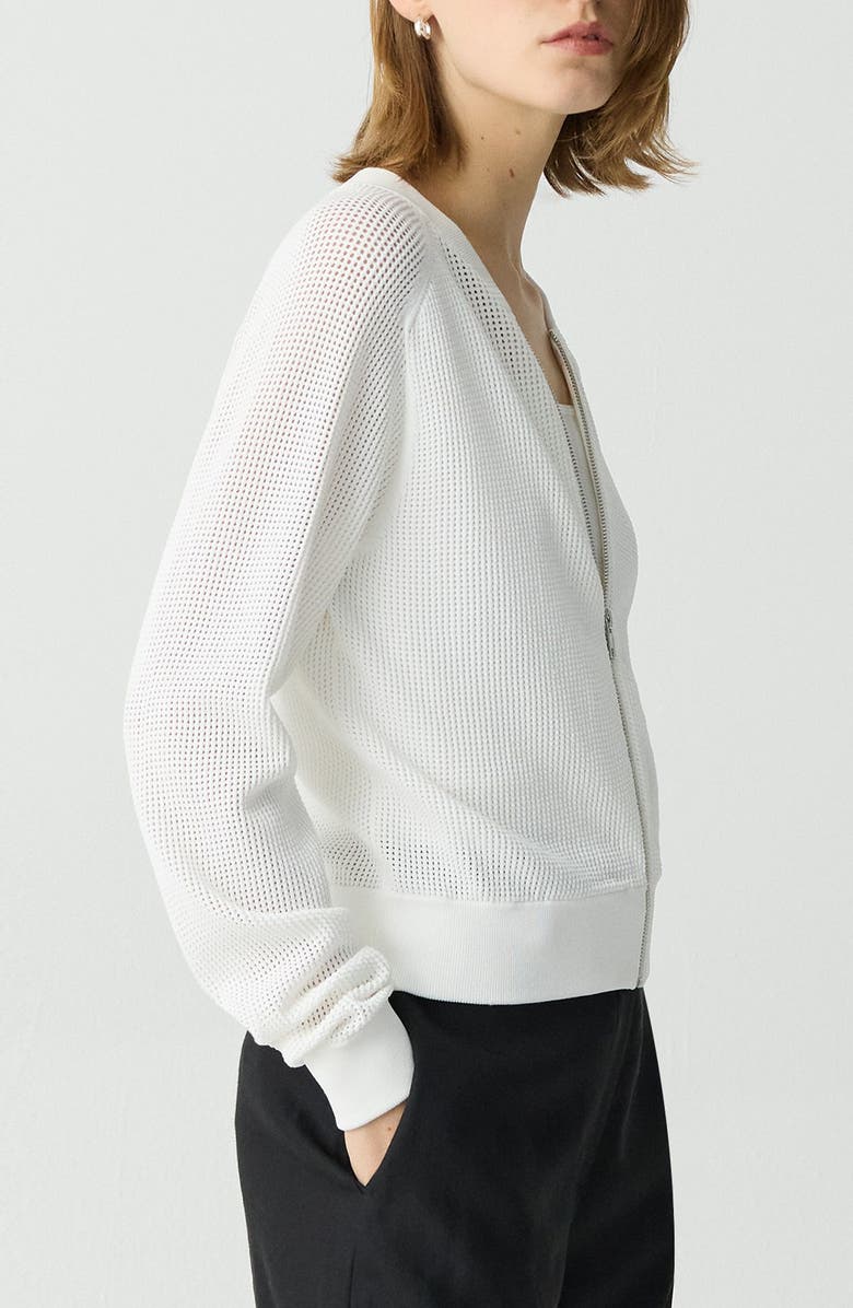 Theory Pointelle Bomber Jacket, Alternate, color, 