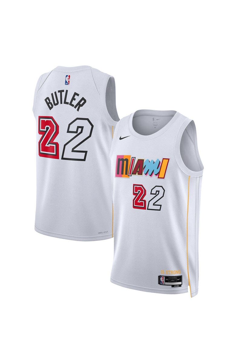 Nike Unisex Nike Jimmy Butler White Miami Heat 2022/23 Swingman Jersey - City Edition, Alternate, color, 