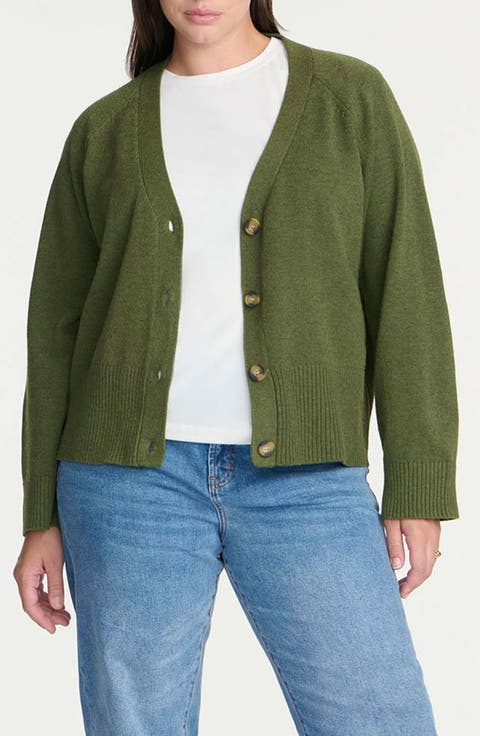売れ筋商品|||２４セブンコンフォート ニット&セーター アウター レディース Plus Size Flared Open Front Cardigan Sweater Green 71O4mnCm61L._UY350_.jpg
