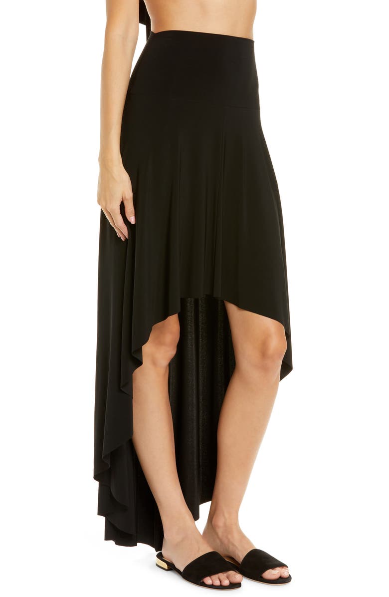 Norma Kamali Bias Cut High-Low Hem Cover-Up Skirt, Alternate, color,
