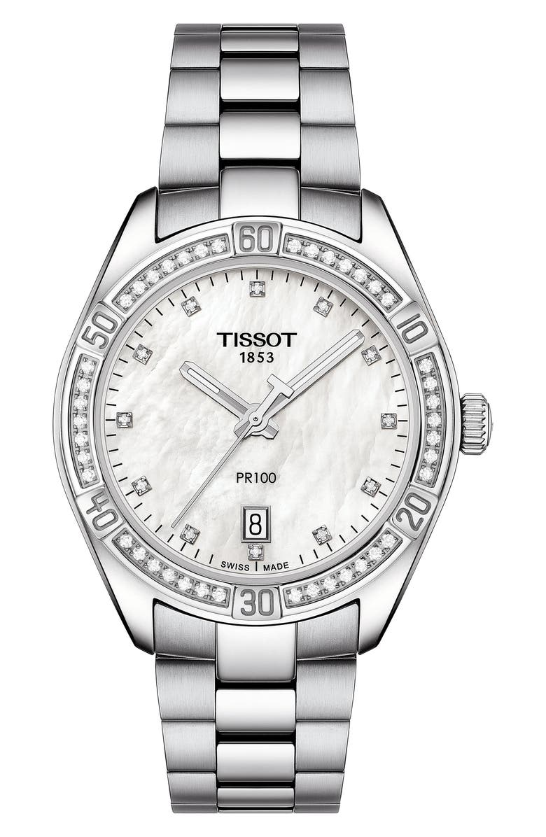 Tissot T-Classic PR 100 SE Bracelet Watch, 36mm, Main, color, 