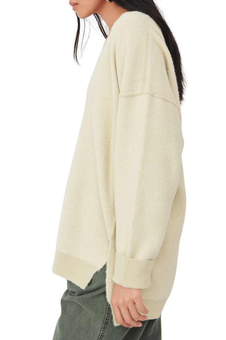 Sweater Weather V-Neck Sweater, Alternate, color, MARZIPAN COMBO