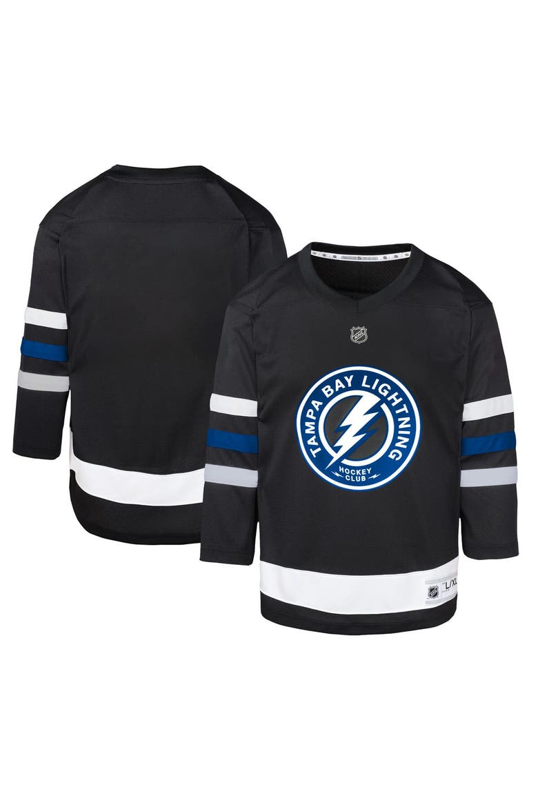Toddler Black Tampa Bay Lightning Alternate Replica Jersey, Main, color, Black