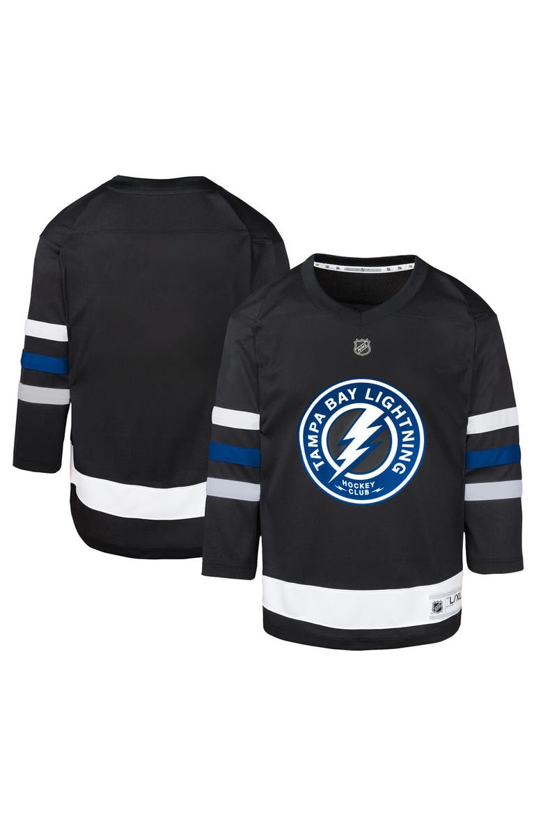 Outerstuff Toddler Black Tampa Bay Lightning Alternate Replica Jersey, Main, color, 