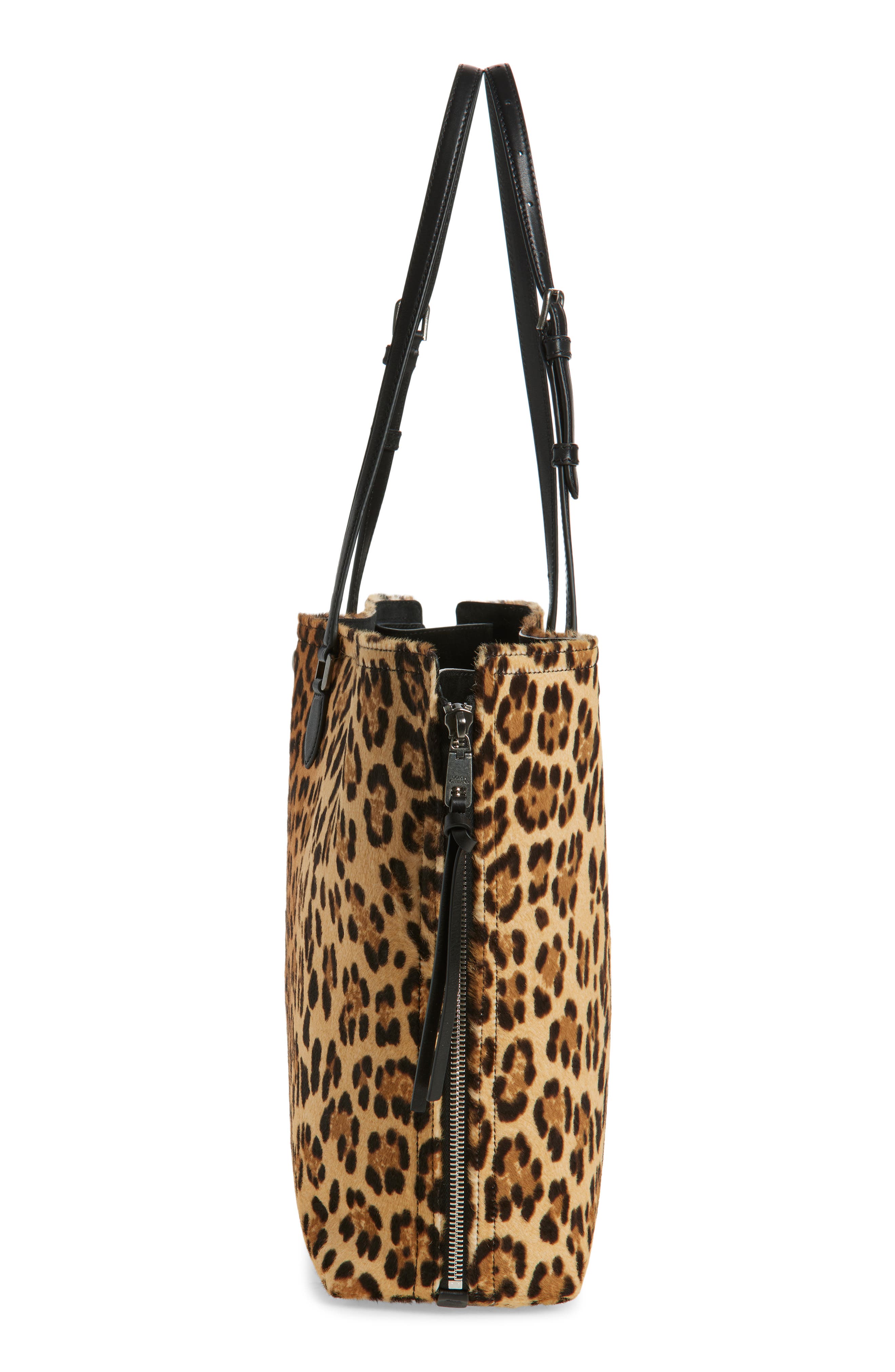 Dolce&Gabbana Shopping Leopard Print Genuine Calf Hair Tote, Alternate, color, Leopard