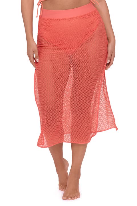 Side Slit Crochet Coverup Skirt