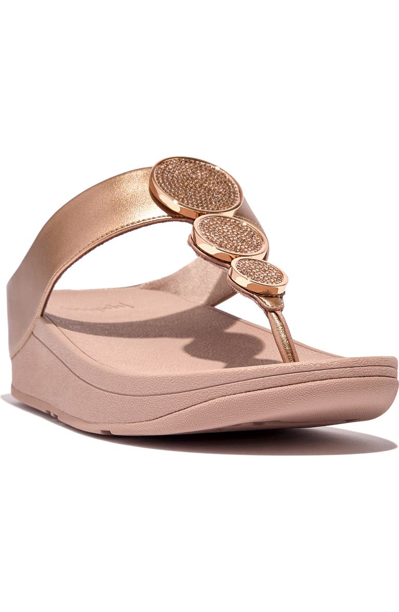 FitFlop Halo Platform Wedge Flip Flop, Main, color, Rose Gold