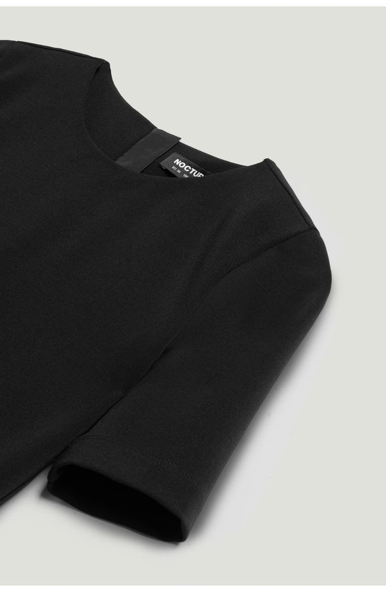 Nocturne Flared Midi Dress, Alternate, color, Black