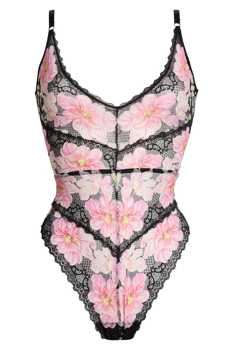 Floral Lace Teddy, Alternate, color, PRINTED PRIMROSE