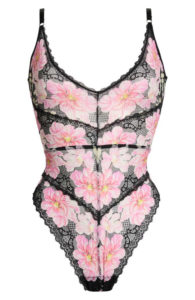 KILO BRAVA Floral Lace Teddy, Alternate, color, Printed Primrose