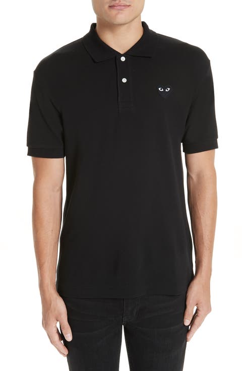 Black Heart Short Sleeve Piqué Polo