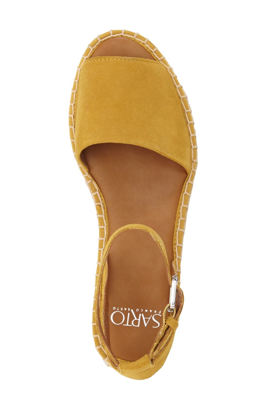 'Ravenna' Espadrille Platform Sandal, Alternate, color, GOLDEN YELLOW SUEDE