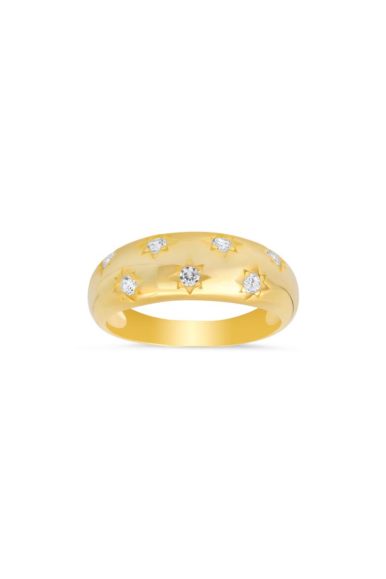 Sterling Silver Celestial CZ Dome Ring, Main, color, GOLD