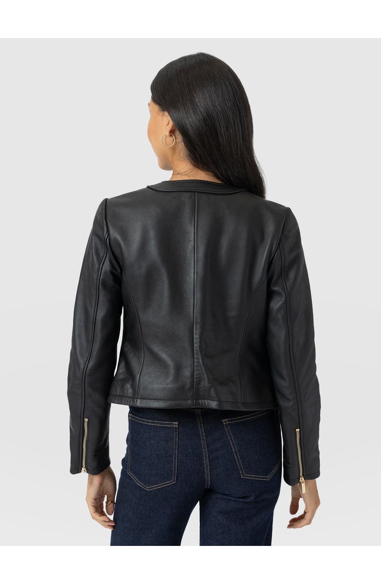 Saint + Sofia Skye Jacket, Alternate, color, Black