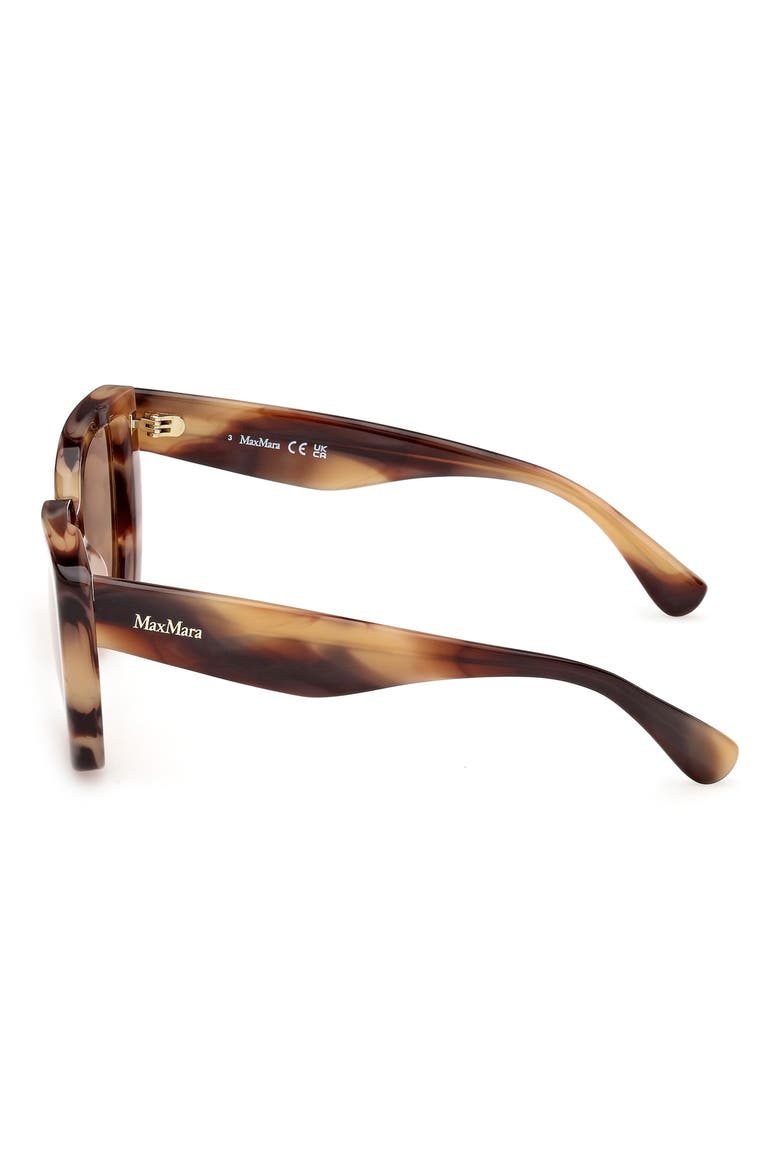 Glimpse4 54mm Polarized Cat Eye Sunglasses, Alternate, color, BROWN / BROWN MIRROR
