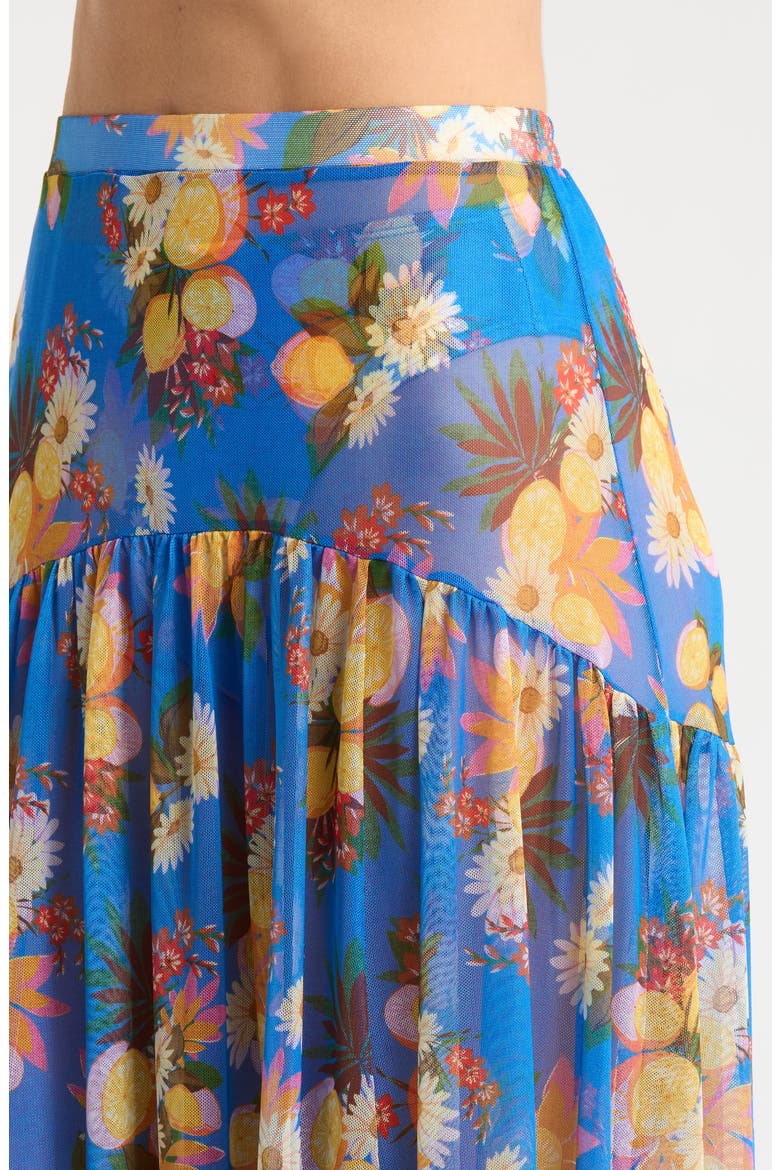Maeden Floral Cover-Up Midi Skirt, Alternate, color, BLUE/MULTI