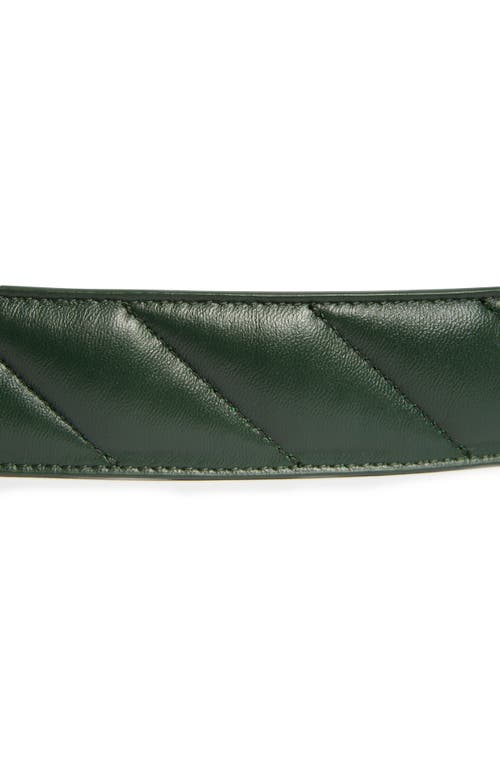 Kurt Geiger London Quilted Belt In Green