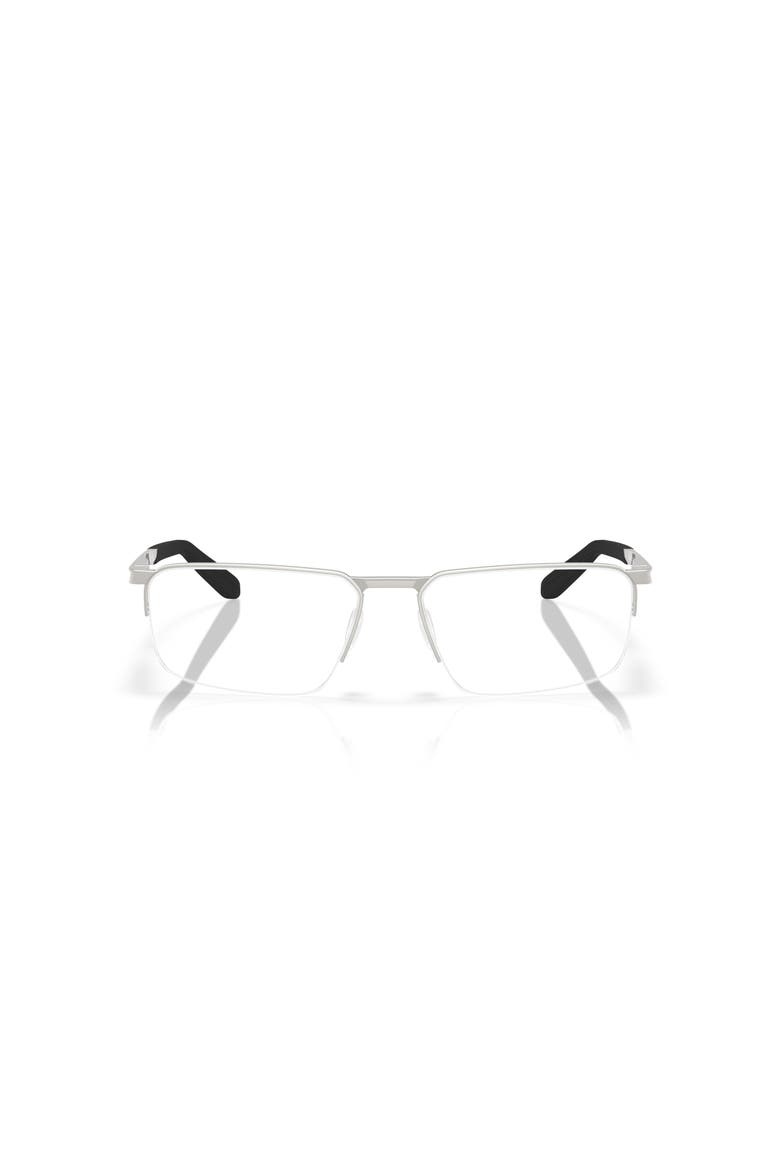57mm Rectangle optical glasses, Alternate, color, Silver