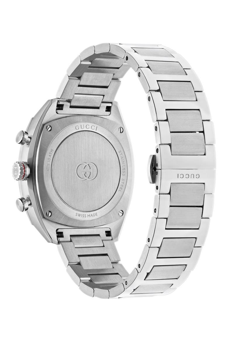 Interlocking Chronograph Watch, 41mm, Alternate, color, BLUE/ SILVER