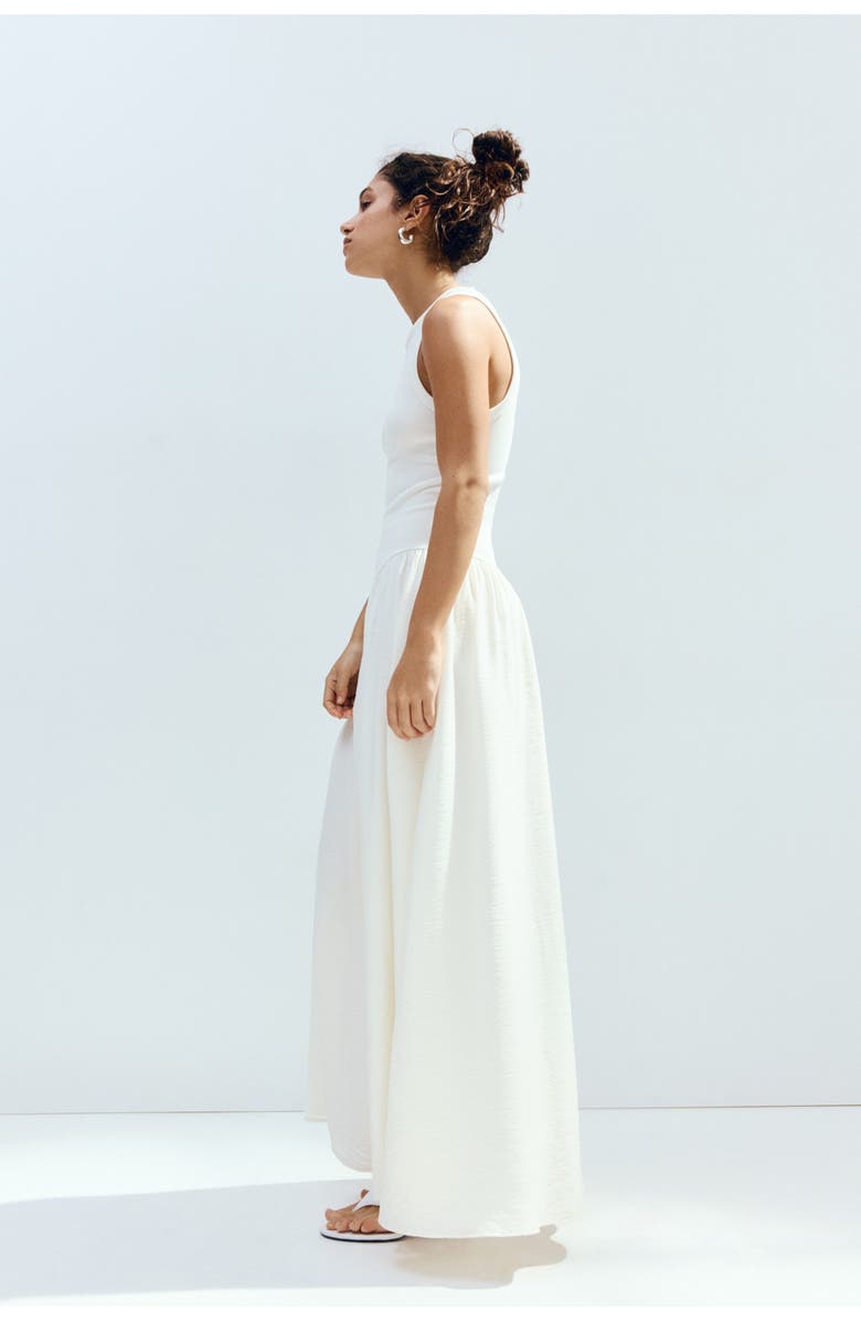 H&M Dress with flared skirt, Alternate, color, Cream