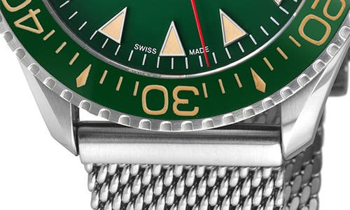 Gevril Hudson Yards Automatic Mesh Bracelet Watch, 43mm In Silver