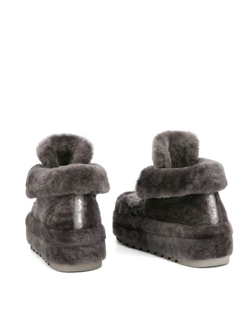 Naked Wolfe Bambi Suede/shearling Boot In Gray
