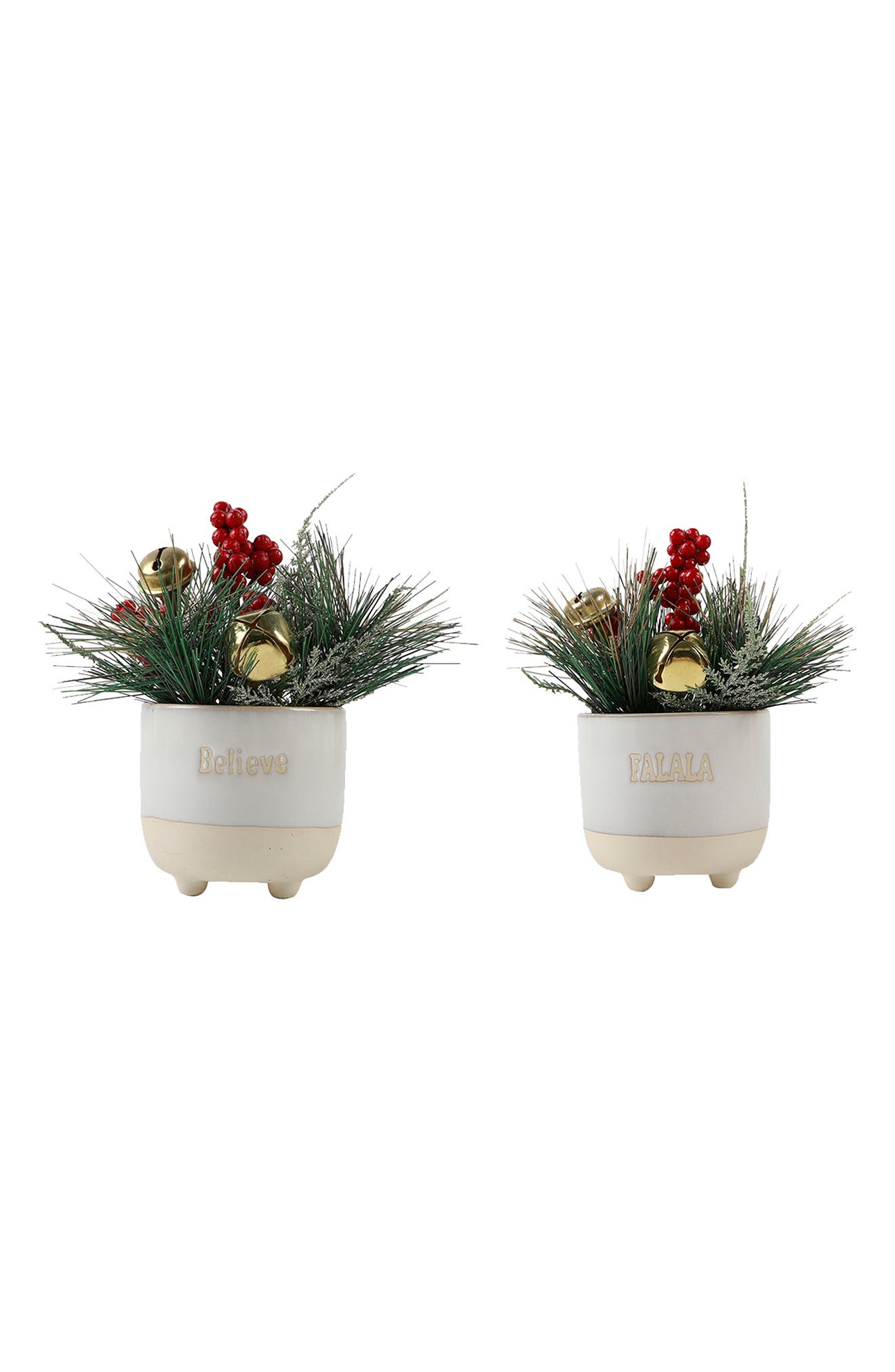FLORA BUNDA Christmas Mix in Falala & Believe Planter - Set of 2