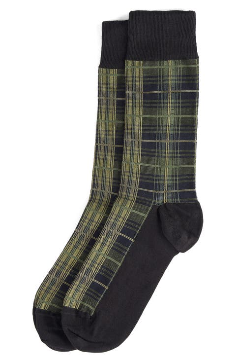 Blyth Plaid Cotton Blend Socks
